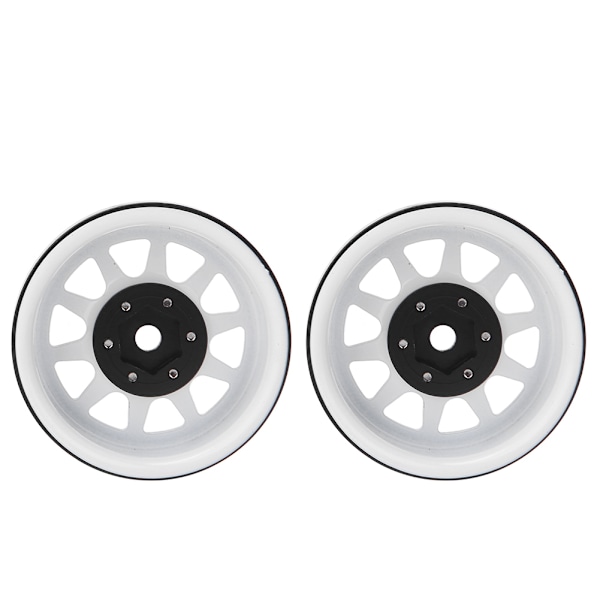 2 stk legerings beadlock hjulfelger tilbehør Passer til TRAXXAS TRX-4 1/10 RC Crawler CarWhite