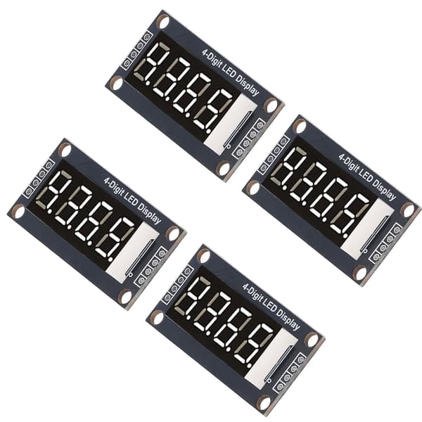 4 uppsättningar digitala rördisplaymoduler LED 4-siffrig 7-segment 0,36 tum TM1637 drivkrets vit MRA110A