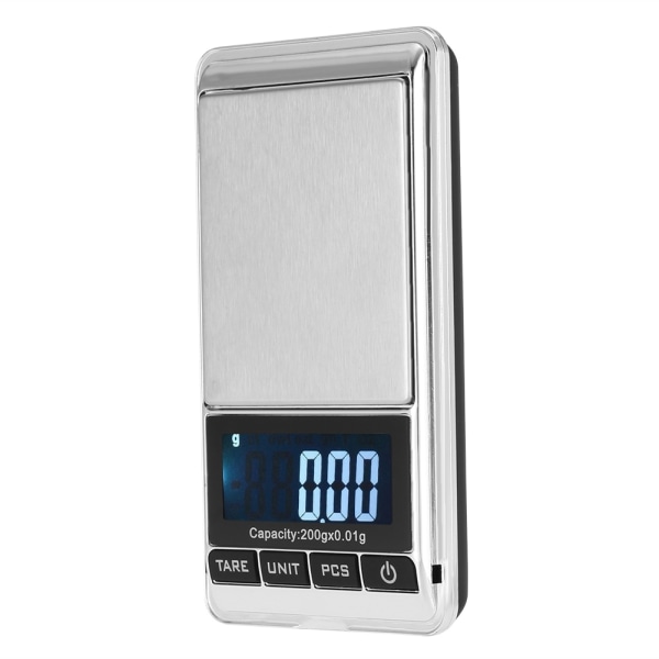 Mini Bärbar Pocket Elektronisk Digital Smycken Precisionsvåg med Digital Display (200*0,01g)