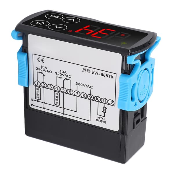 Pekskärmstermostat Digital Display Kylning Värme PID Temperaturregulator AC220V