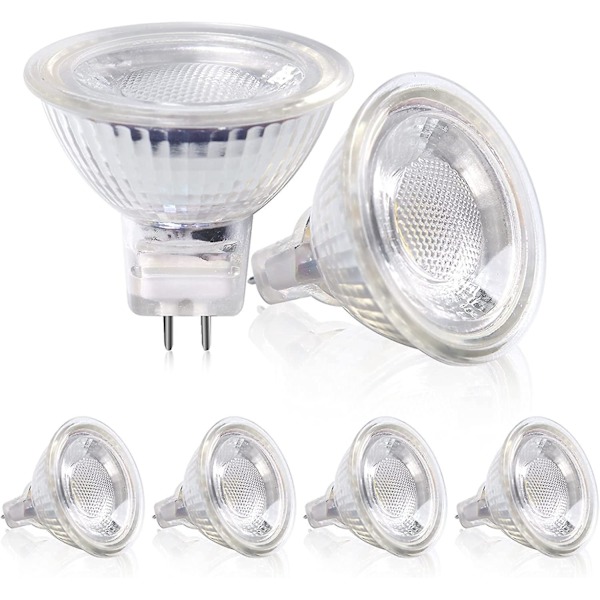 LED-lampa GU5.3 12V, 3W Spot Light Bulb, Varmvitt 3000K, motsvarande 30W halogen, för infälld skensystem (10-pack)