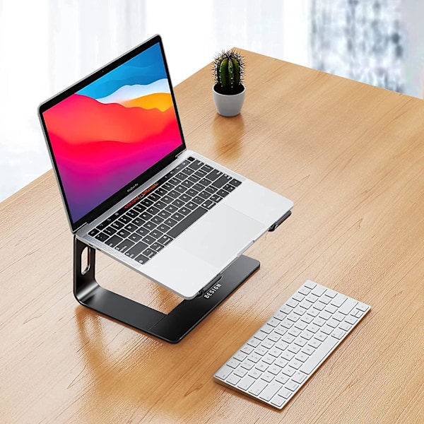 Ergonomisk Aluminiums Laptop Stativ - Svart Farge
