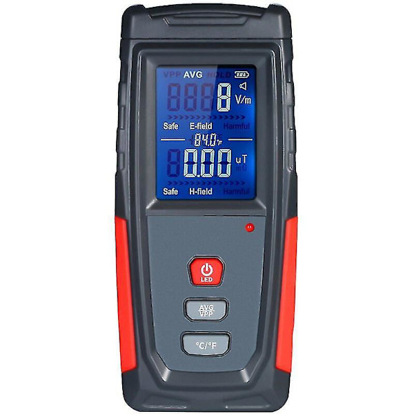Mini Digital EMF-mätare - Handhållen Detektor för Elektromagnetiska Fältstrålning