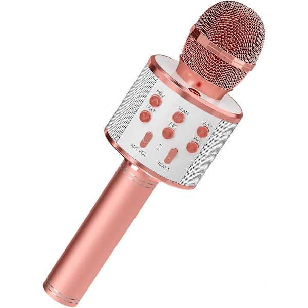 Karaokemikrofon med högtalare - Roséguld