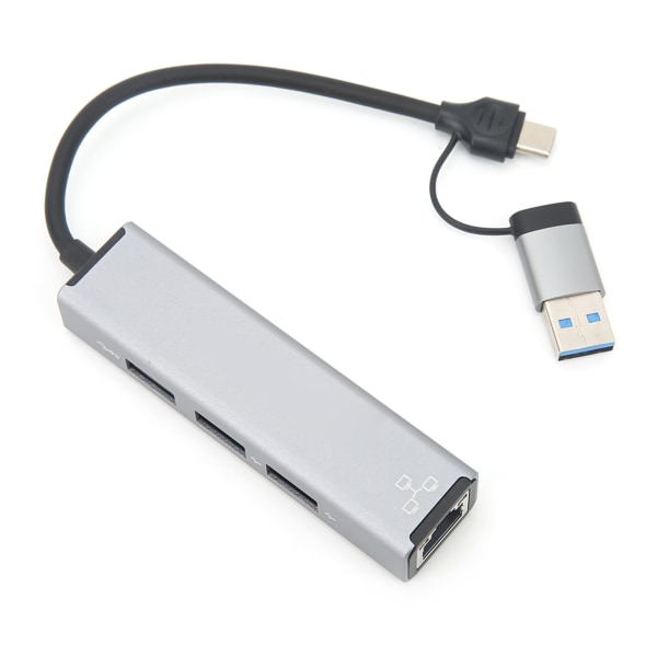 USB C USB A Hub Låg nätverkslatens USB 3.0 USB 2.0 RJ45-porttyp C3.0 Dockningsstation Ethernet-adapter