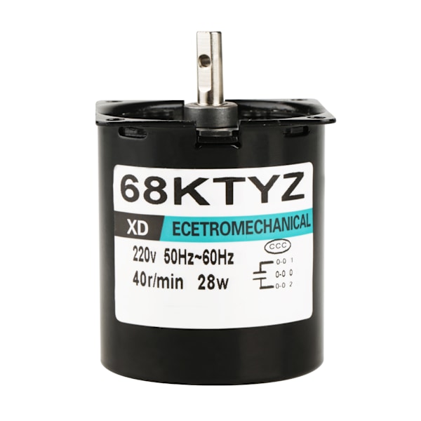 AC220V 28W Miniatyr Permanentmagnet Synkronmotor CW/CCW(40rpm)