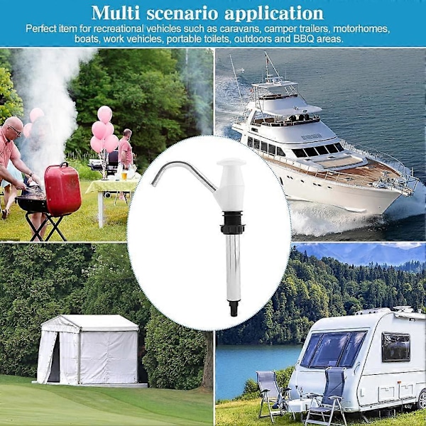 Håndvask Vand Håndpumpe Dobbeltvirkende Campingvogn Trailer Autocamper Udskiftningspumpeværktøj til Campingvogn, Autocamper, Arbejdskøretøjer, Udendørs