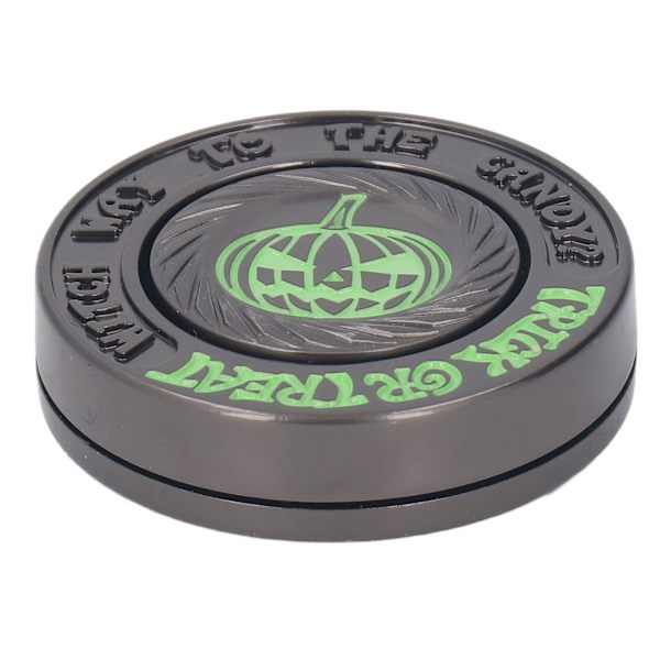 Metallskjutreglage Sensorisk Leksak Rund Forma Glow in The Dark Lindra Stress Fingertopp Tryck Reglage Leksak Svart