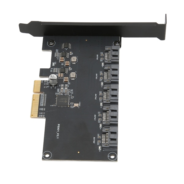 PCIE till 5 SATA expansionskort 6 Gbps överföringshastighet Plug and Play 5 portar SATA3.0 expansionskort för Windows för stationär PC