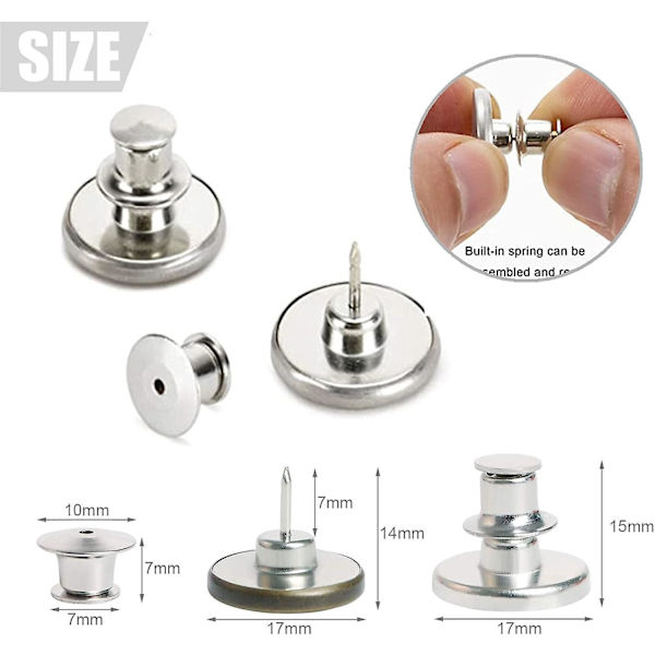 Irrotettavat farkkujen napit - 12 kpl, 17 mm, ommeltavat housunapit housuihin, takkeihin, takkeihin
