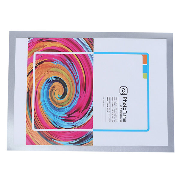 PVC magnetisk ramme for forretningslisens, hengende veggplakat, dokumentramme, beskyttende deksel (A3)
