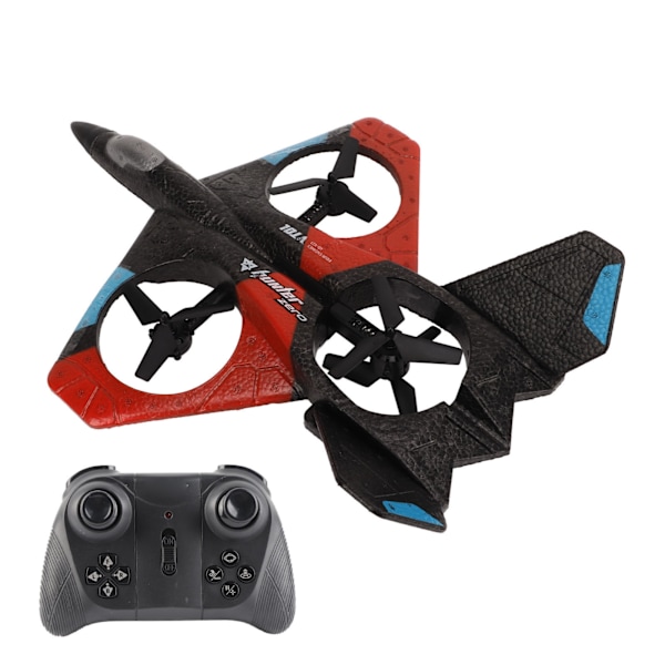 RC-lentokone LED-lampulla 2.4GHZ Super Remote Glider pojille ja tytöille syntymäpäivälahjat Punainen Kolme akkua