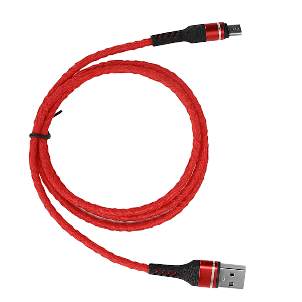 1M 3A Hurtigopladningskabel Flettet USB-oplader Opladningskabel Datasynkroniseringsopladerledning Micro USB