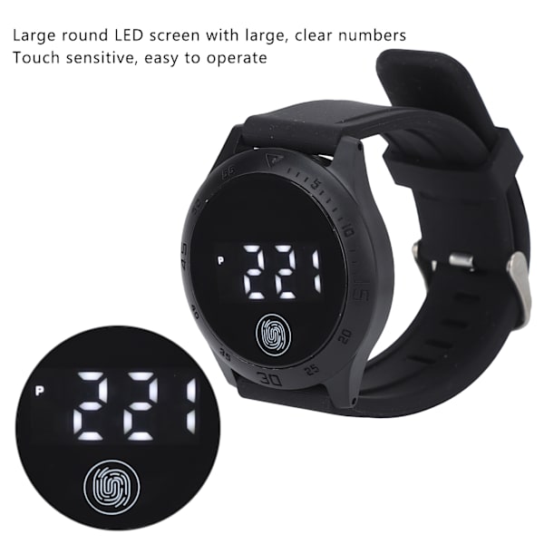 HZ2030 LED Digital Watch Korean Style Waterproof Touch Snygg watch för män Kvinnor Studenter Svart