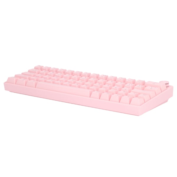 Mekanisk tastatur 64 tast RGB 3 mod ergonomisk layout knott design trådløst rosa tastatur for IOS brun bryter