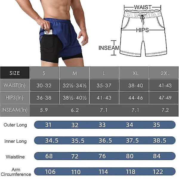 Herrshorts i dubbla lager med snabbtorkande funktion, S, fluorescerande grön