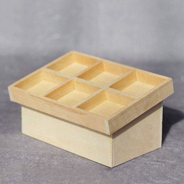 1/12 Miniatyr Trähus Frukt Grönsaksställ Actionfigur Mikro Landskap Dekor Heminredning Gåva