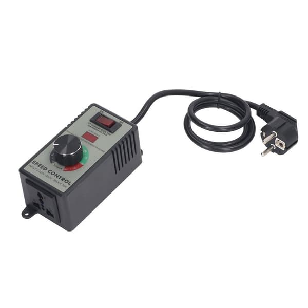 AC Motor Hastighetskontroller Elektrisk Vifte Variabel Hastighetsregulator med 10A Universaluttak EU-plugg AC220 til 240V 4000W 0.4