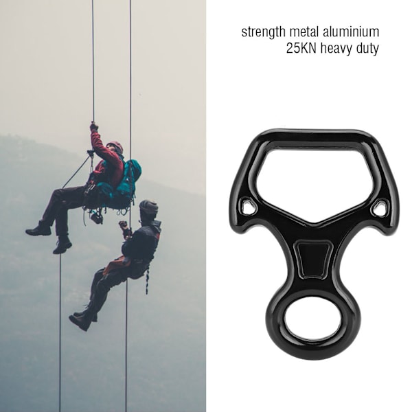 25KN Åtta Repelling Ring Rappel Ring Klippklättring Räddningsutrustning
