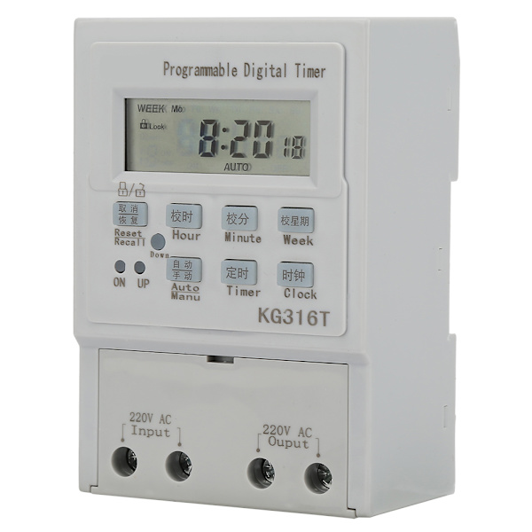 Mini AC 220V 1W 30A Digital Timerbrytare Programmerbar Kontroll Tidsbrytare