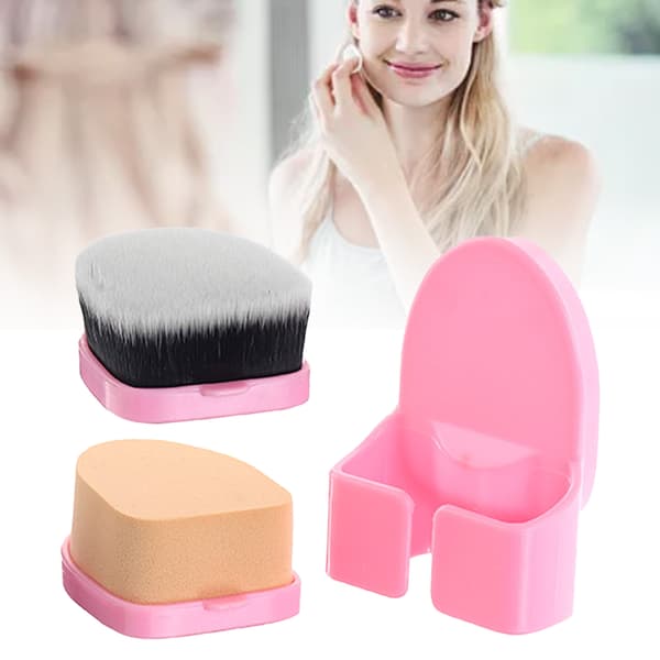 Multifunktionel Foundation Makeup Børste Elastisk Kosmetisk Pudderbørste Makeup Værktøj Pink