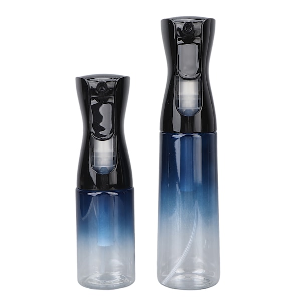 2 st hårsprayflaska salong tom påfyllningsbar fin dimspray kontinuerlig spray blå gradient 300 ml 200 ml