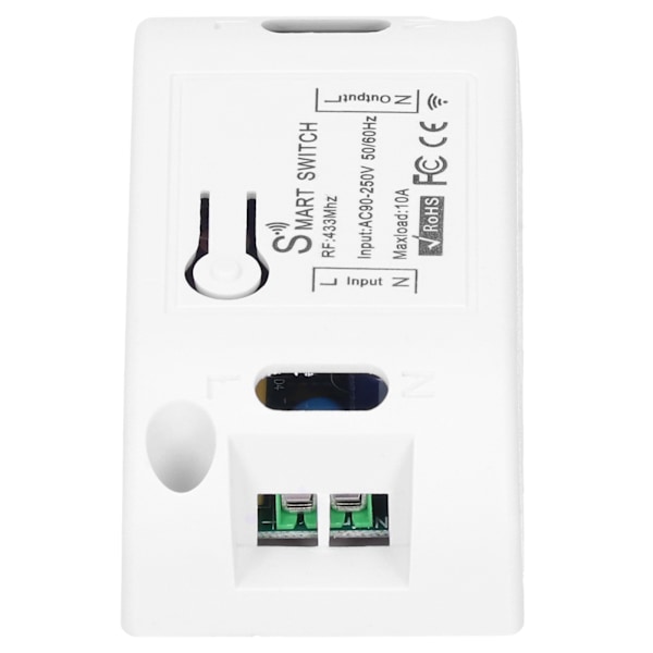 Trådløs fjernbetjeningsswitch modtager 1CH relæcontroller til hjem hotel lampe 90‑250V