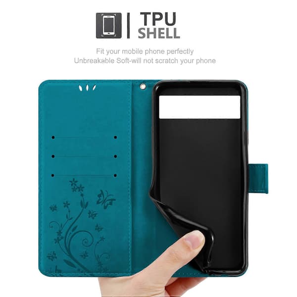 PIXEL 6 Protective Case - with floral pattern and card slot FLORAL BLU FLORAL BLUE PIXEL 6