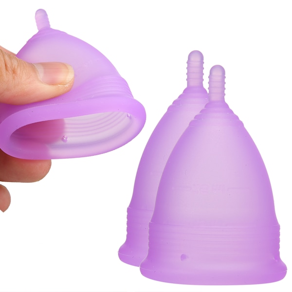 Menstruasjons originale autentiske kopper Sett Gjenbrukbar silikon menstruasjonskopp med pose BoxL