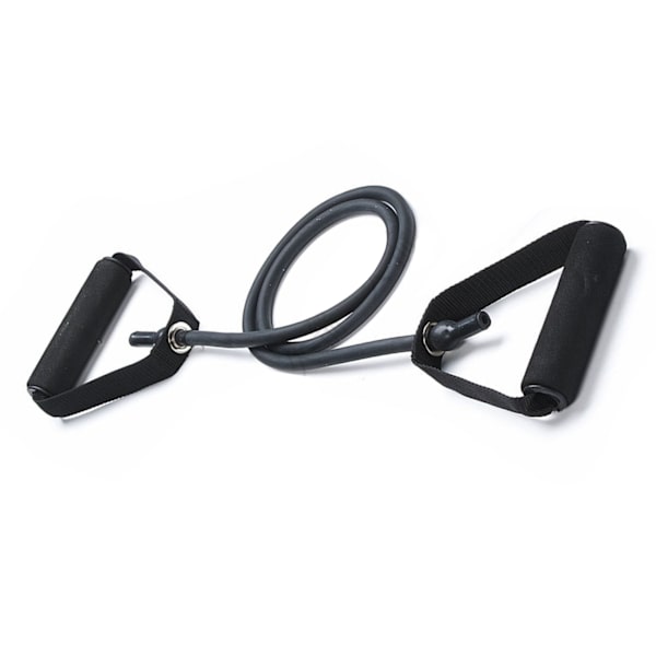 30LB TPE Rak Dragkedja Styrketräningsdragare Tillbaka Dragning Fitness Elastiskt Rep Svart