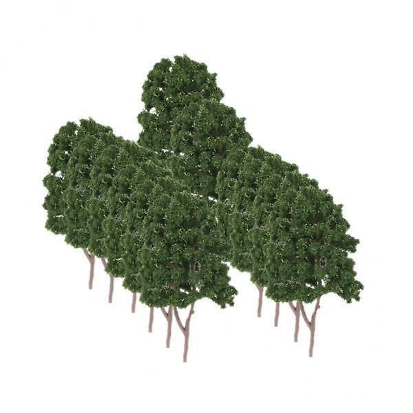 10 x 20 Mørkegrøn Model Træ N Skala Togbane Layout Krigsspil Landskab Diorama 7.5cm