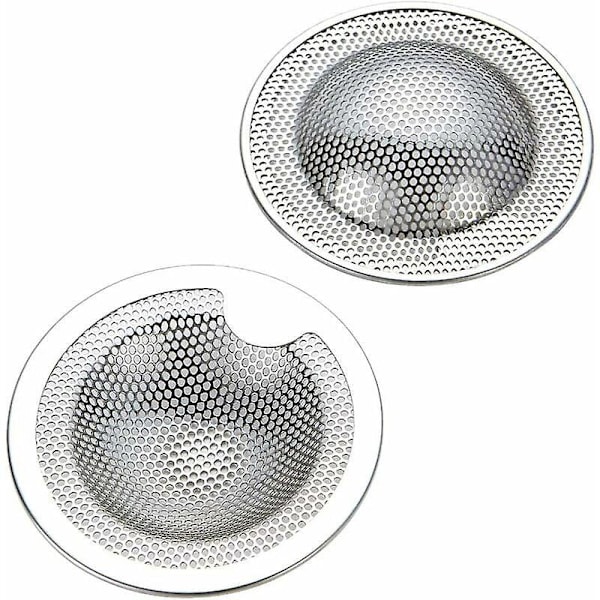 Set med 2 Små Diskbänksilar i Rostfritt Stål - Perfekt för Diskbänk, Dusch, Badkar - Finns i Tre Storlekar (Small)(S)