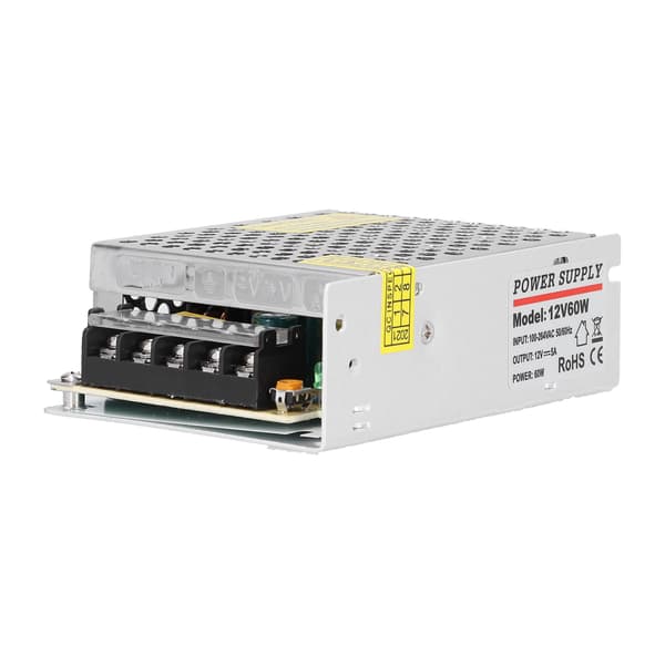 60W 5A svitsjende strømforsyning 220V til 12V omformer LED-driver for LED-lys sikkerhetskamera