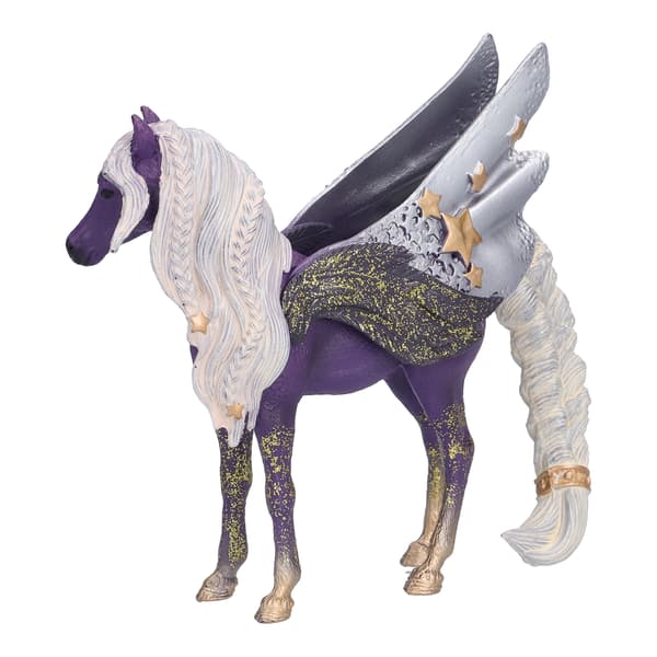 Hestemodel Legetøj Simulation Vildt Dyr Dekoreret Pegasus Figurer Legetøj Pædagogisk Legetøj til Børn Lilla