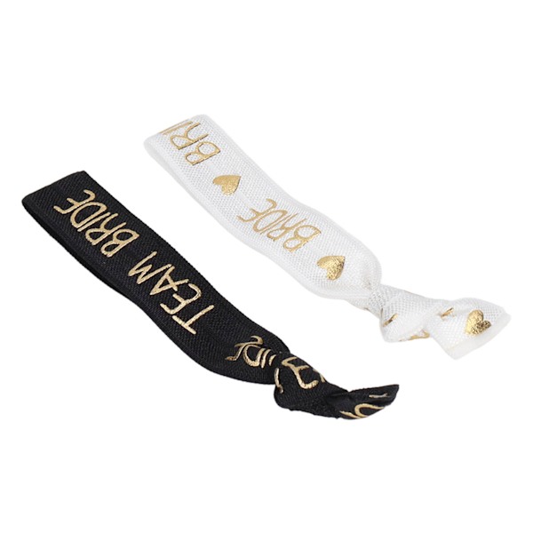 22 stk. Bride Tribe hårbånd - Justerbar stramhed - Bærbar - Brudepiger hårbånd - Polyester til bryllupsdekoration - Sort/hvid HM2242301