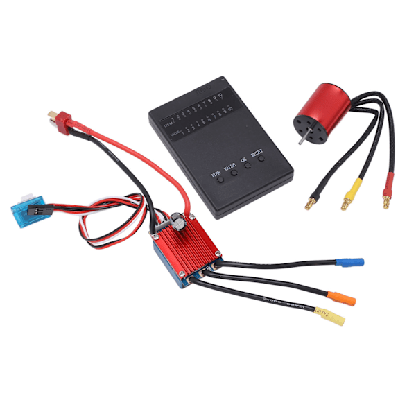 Harjaton moottori ESC Universal 5800KV Harjaton moottori 25A Harjaton ESC Ohjelmointikortti Sopii 1/16 1/18 RC-autoon