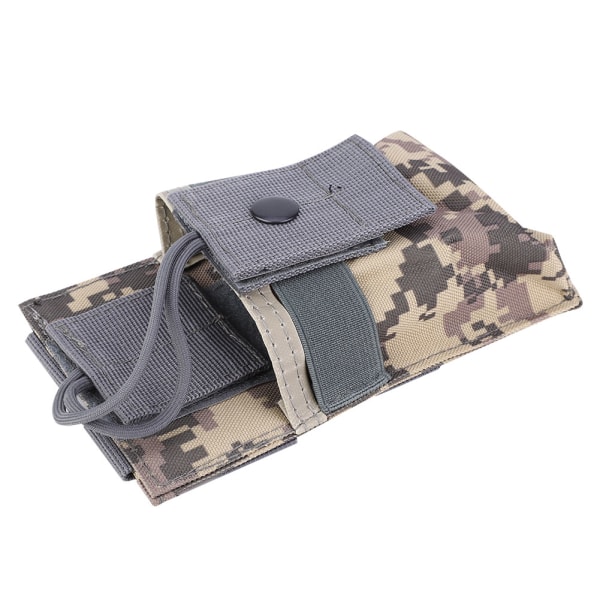 Nylon utomhus multifunktion Molle Tactics Interphone Radio Förvaringsväska Militär kamouflage Walkie Talkie PouchACU