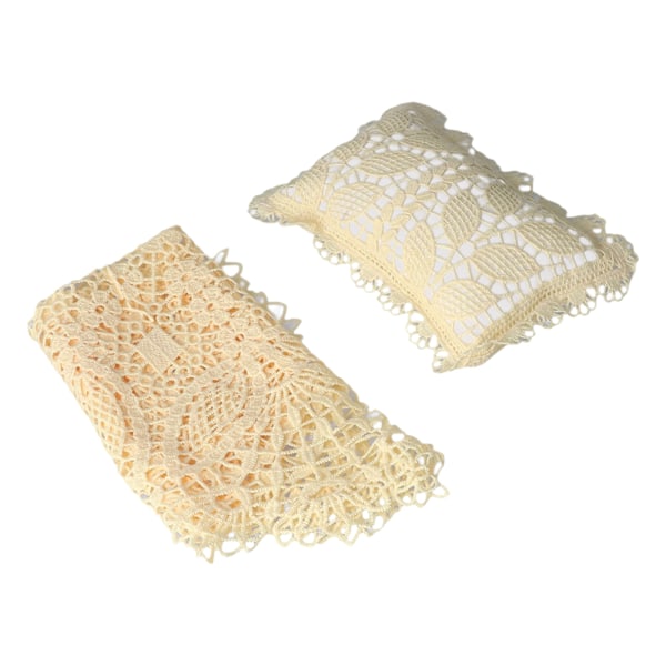 Newborn Baby Photography Blanket Pillow Hollow Lace Round Photo Shoot Studio PropsBeige