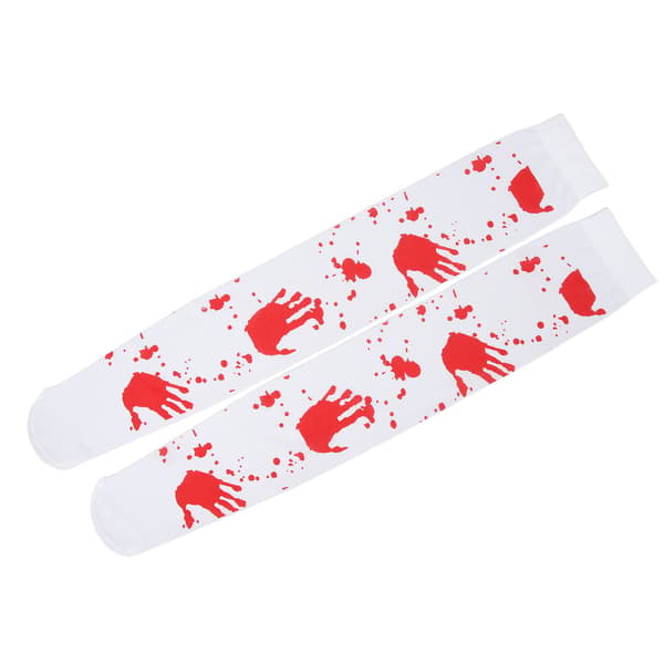 Halloween Blodstrømper Bløde Hudvenlige Dekorative Meget Åndbare Halloween Blodstrømper til Fest Cosplay