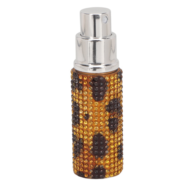 10 ml påfyllningsbar parfymflaska strass dekor print bärbar tom sprayflaska