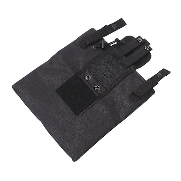 Dump Drop Pouch Multifunktionell Nylon Bärbar Fällbar Återvinningsväska Midjehängande Återvinningsväska för Utomhus Svart