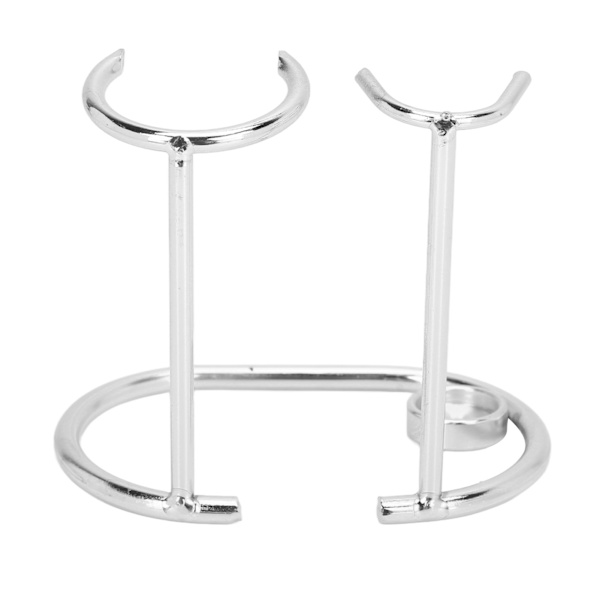 Barberstativ Sikkerhed Rustfrit Stål Moderne Design Rustfri Holdbar Lille bærbar barberbørsteholder til toilettet Sølv