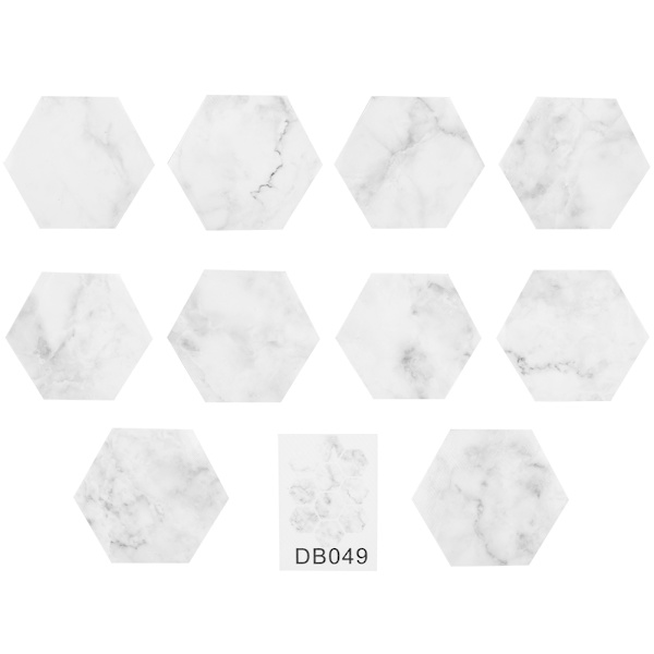 10 st set hexagonala DIY vattentäta halkfria självhäftande golvdekaler dekoration