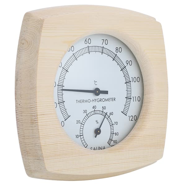 Træ Termohygrometer Termometer Hygrometer til Badeværelse Sauna Rum Tilbehør