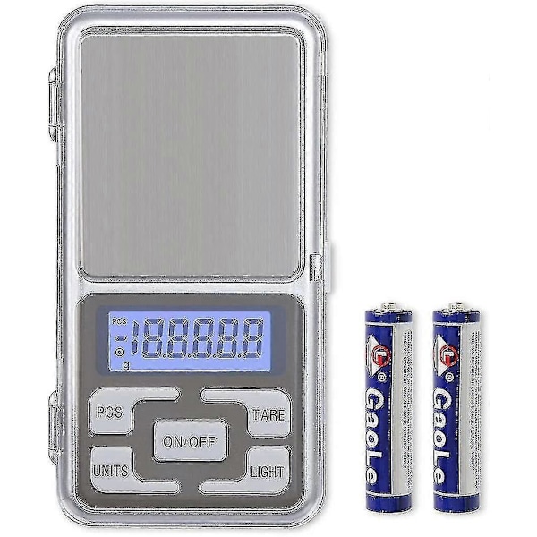 Mini Digital Lommevekt 200 X 0.01g med Bakgrunnsbelyst LCD-skjerm