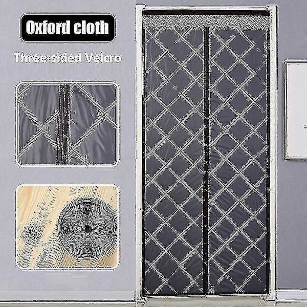 Magnetisk Vinterdörrgardin för Hushåll, Värmeisolering, Värmeskydd, Vindtät Partition, Ljudisolering, Dörrgardiner Håller Värmen i Hemma, B80cm X H220cm