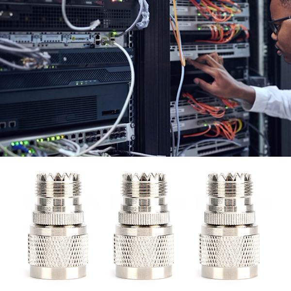 3 stk 50ohm N han til UHF hunstik RF koaksial adapter til antenner Broadcast radioer
