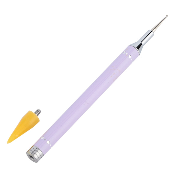 Dual Ended Nail Dotting Tegning Maling Pen Candy Color Nail Wax Stone Picker Manikyr Lilla