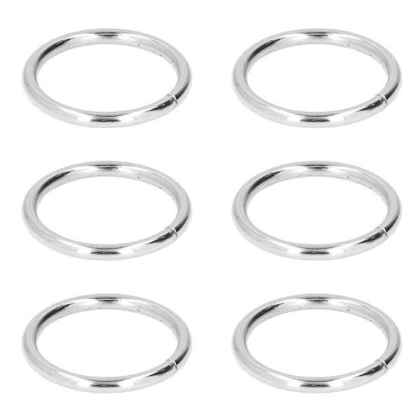 50 stk metallringer - robuste, holdbare, rustfrie, utsøkte, brede bruksområder - metall O-ringer for klær, vesker, ryggsekker - sølv