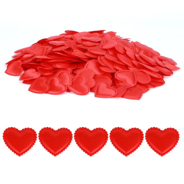 500 stk. 3,5 cm hjertekonfetti i polyester til bryllup og valentinsdag